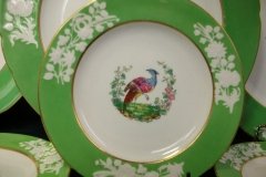 SPODE CHELSEA  BIRD GREEN SMOOTH- BREAD & BUTTER PLATE  #4  .....         http://jaapiesfinechinastore.com