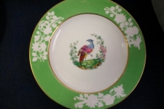 SPODE CHELSEA  BIRD GREEN SMOOTH- BREAD & BUTTER PLATE  #4  .....         https://www.jaapiesfinechinastore.com