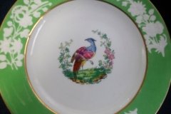SPODE CHELSEA  BIRD GREEN SMOOTH- BREAD & BUTTER PLATE  #4  .....         http://jaapiesfinechinastore.com