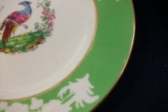 SPODE CHELSEA  BIRD GREEN SMOOTH- BREAD & BUTTER PLATE  #4  .....         http://jaapiesfinechinastore.com