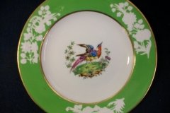 SPODE CHELSEA  BIRD GREEN SMOOTH- BREAD & BUTTER PLATE  # 5 .....         http://jaapiesfinechinastore.com