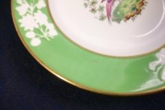 SPODE CHELSEA  BIRD GREEN SMOOTH- BREAD & BUTTER PLATE  # 5 .....         http://jaapiesfinechinastore.com