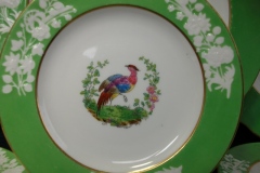 SPODE CHELSEA  BIRD GREEN SMOOTH- BREAD & BUTTER PLATE  #1   .....         https://www.jaapiesfinechinastore.com