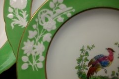 SPODE CHELSEA  BIRD GREEN SMOOTH- BREAD & BUTTER PLATE  #1   .....         http://jaapiesfinechinastore.com