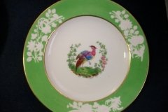 SPODE CHELSEA  BIRD GREEN SMOOTH- BREAD & BUTTER PLATE  #1   .....         http://jaapiesfinechinastore.com