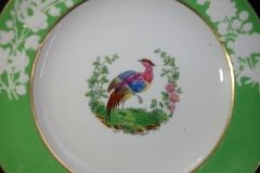 SPODE CHELSEA  BIRD GREEN SMOOTH- BREAD & BUTTER PLATE  #1   .....         http://jaapiesfinechinastore.com
