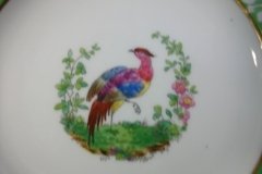 SPODE CHELSEA  BIRD GREEN SMOOTH- BREAD & BUTTER PLATE  #1   .....         http://jaapiesfinechinastore.com