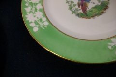 SPODE CHELSEA  BIRD GREEN SMOOTH- BREAD & BUTTER PLATE  #1   .....         http://jaapiesfinechinastore.com