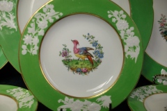 SPODE CHELSEA  BIRD GREEN SMOOTH- BREAD & BUTTER PLATE  # 6   .....         https://www.jaapiesfinechinastore.com