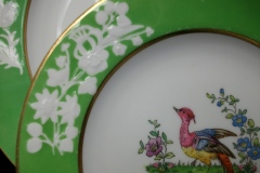 SPODE CHELSEA  BIRD GREEN SMOOTH- BREAD & BUTTER PLATE  # 6   .....         https://www.jaapiesfinechinastore.com