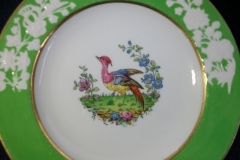 SPODE CHELSEA  BIRD GREEN SMOOTH- BREAD & BUTTER PLATE  # 6   .....         https://www.jaapiesfinechinastore.com