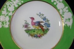 SPODE CHELSEA  BIRD GREEN SMOOTH- BREAD & BUTTER PLATE  # 6   .....         http://jaapiesfinechinastore.com