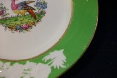 SPODE CHELSEA  BIRD GREEN SMOOTH- BREAD & BUTTER PLATE  # 6   .....         https://www.jaapiesfinechinastore.com