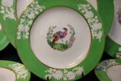 SPODE CHELSEA  BIRD GREEN SMOOTH- BREAD & BUTTER PLATE  # 7   .....         https://www.jaapiesfinechinastore.com