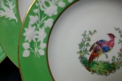 SPODE CHELSEA  BIRD GREEN SMOOTH- BREAD & BUTTER PLATE  # 7   .....         http://jaapiesfinechinastore.com