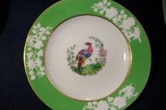 SPODE CHELSEA  BIRD GREEN SMOOTH- BREAD & BUTTER PLATE  # 7   .....         https://www.jaapiesfinechinastore.com