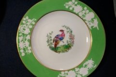 SPODE CHELSEA  BIRD GREEN SMOOTH- BREAD & BUTTER PLATE  # 7   .....         http://jaapiesfinechinastore.com