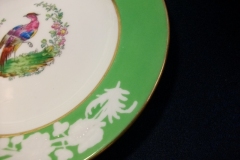 SPODE CHELSEA  BIRD GREEN SMOOTH- BREAD & BUTTER PLATE  # 7   .....         https://www.jaapiesfinechinastore.com