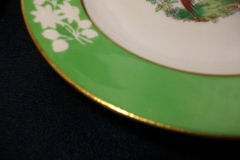 SPODE CHELSEA  BIRD GREEN SMOOTH- BREAD & BUTTER PLATE  # 7   .....         https://www.jaapiesfinechinastore.com