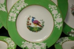 SPODE CHELSEA  BIRD GREEN SMOOTH- BREAD & BUTTER PLATE  # 8   .....         http://jaapiesfinechinastore.com