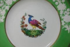 SPODE CHELSEA  BIRD GREEN SMOOTH- BREAD & BUTTER PLATE  # 8   .....         http://jaapiesfinechinastore.com
