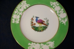 SPODE CHELSEA  BIRD GREEN SMOOTH- BREAD & BUTTER PLATE  # 8   .....         https://www.jaapiesfinechinastore.com