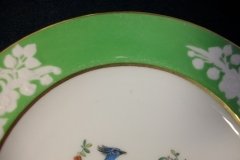 SPODE CHELSEA  BIRD GREEN SMOOTH- BREAD & BUTTER PLATE  # 8   .....         http://jaapiesfinechinastore.com