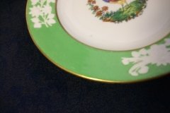 SPODE CHELSEA  BIRD GREEN SMOOTH- BREAD & BUTTER PLATE  # 8   .....         http://jaapiesfinechinastore.com
