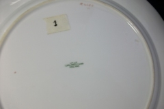 SPODE CHELSEA  BIRD GREEN R4689 SCALLOPED- DINNER PLATE  #1   .....         https://www.jaapiesfinechinastore.com