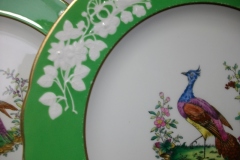 SPODE CHELSEA  BIRD GREEN R4689 SCALLOPED- DINNER PLATE  #2   .....         https://www.jaapiesfinechinastore.com