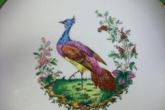 SPODE CHELSEA  BIRD GREEN R4689 SCALLOPED- DINNER PLATE  #2   .....         http://jaapiesfinechinastore.com