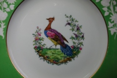 SPODE CHELSEA  BIRD GREEN R4689 SCALLOPED- DINNER PLATE  #3   .....         https://www.jaapiesfinechinastore.com