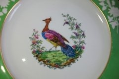 SPODE CHELSEA  BIRD GREEN R4689 SCALLOPED- DINNER PLATE  #3   .....         http://jaapiesfinechinastore.com