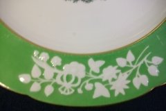 SPODE CHELSEA  BIRD GREEN R4689 SCALLOPED- DINNER PLATE  #3   .....         http://jaapiesfinechinastore.com