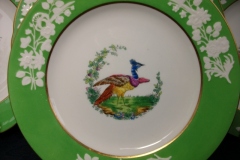 SPODE CHELSEA  BIRD GREEN R4689 SMOOTH-  LUNCH PLATE  #1   .....         https://www.jaapiesfinechinastore.com