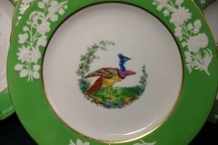 SPODE CHELSEA  BIRD GREEN R4689 SMOOTH-  LUNCH PLATE  #1   .....         http://jaapiesfinechinastore.com