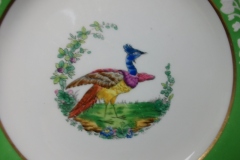 SPODE CHELSEA  BIRD GREEN R4689 SMOOTH-  LUNCH PLATE  #1   .....         https://www.jaapiesfinechinastore.com