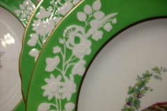 SPODE CHELSEA  BIRD GREEN R4689 SMOOTH-  LUNCH PLATE  #1   .....         https://www.jaapiesfinechinastore.com