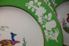 SPODE CHELSEA  BIRD GREEN R4689 SMOOTH-  LUNCH PLATE  #1   .....         https://www.jaapiesfinechinastore.com