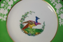 SPODE CHELSEA  BIRD GREEN R4689 SMOOTH-  LUNCH PLATE  #1   .....         https://www.jaapiesfinechinastore.com