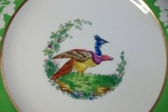 SPODE CHELSEA  BIRD GREEN R4689 SMOOTH-  LUNCH PLATE  #1   .....         http://jaapiesfinechinastore.com