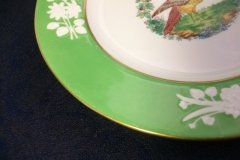 SPODE CHELSEA  BIRD GREEN R4689 SMOOTH-  LUNCH PLATE  #1   .....         http://jaapiesfinechinastore.com