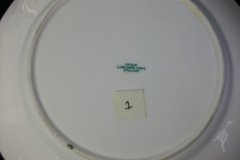 SPODE CHELSEA  BIRD GREEN R4689 SMOOTH-  LUNCH PLATE  #1   .....         http://jaapiesfinechinastore.com