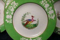 SPODE CHELSEA  BIRD GREEN R4689 SMOOTH-  LUNCH PLATE  #2   .....         http://jaapiesfinechinastore.com