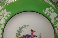 SPODE CHELSEA  BIRD GREEN R4689 SMOOTH-  LUNCH PLATE  #2   .....         http://jaapiesfinechinastore.com