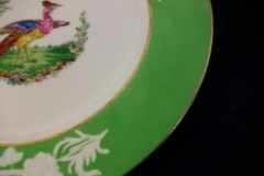 SPODE CHELSEA  BIRD GREEN R4689 SMOOTH-  LUNCH PLATE  #2   .....         https://www.jaapiesfinechinastore.com