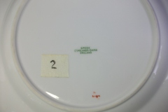 SPODE CHELSEA  BIRD GREEN R4689 SMOOTH-  LUNCH PLATE  #2   .....         https://www.jaapiesfinechinastore.com