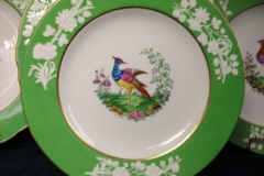 SPODE CHELSEA  BIRD GREEN R4689 SMOOTH-  LUNCH PLATE  #3   .....         https://www.jaapiesfinechinastore.com