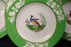 SPODE CHELSEA  BIRD GREEN R4689 SMOOTH-  LUNCH PLATE  #3   .....         http://jaapiesfinechinastore.com