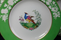 SPODE CHELSEA  BIRD GREEN R4689 SMOOTH-  LUNCH PLATE  #3   .....         https://www.jaapiesfinechinastore.com